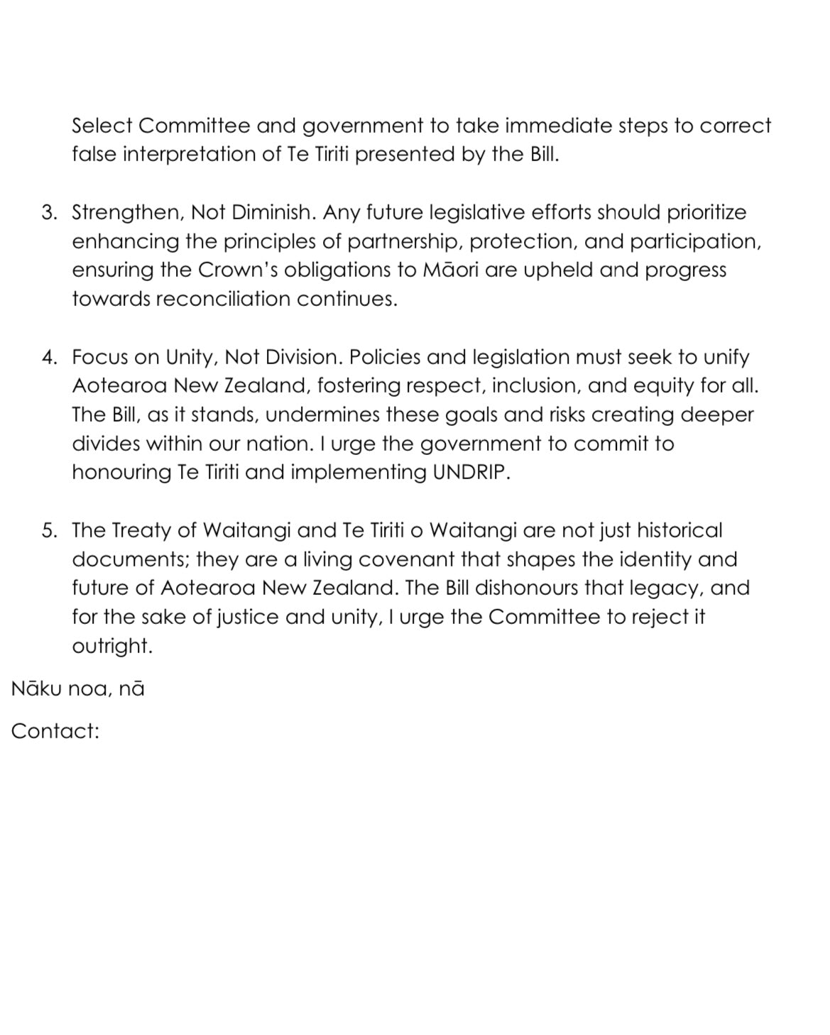 Oppose the Treaty Principles Bill submission